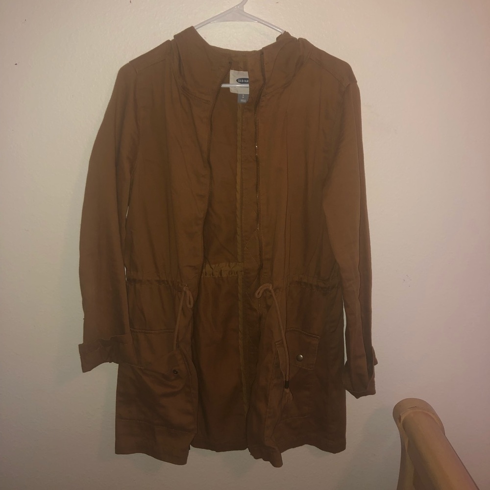 Old Navy Hooded Twill Utility Filed Jacket